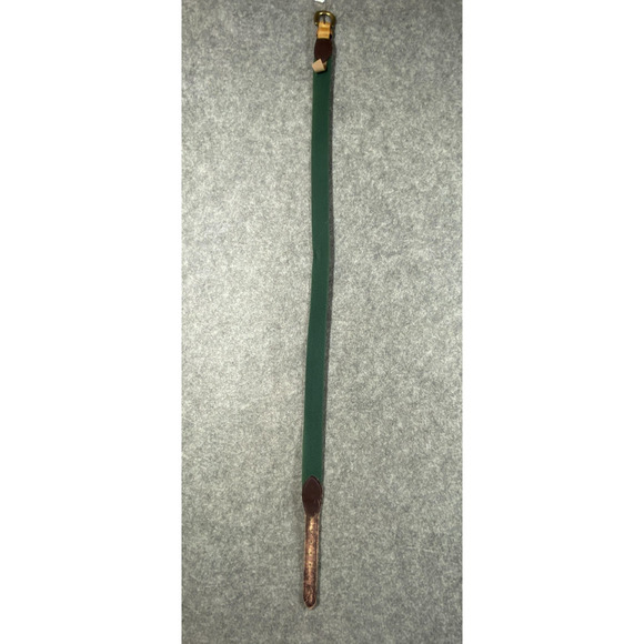 Trafalgar Belt Mens Size 30 Green Surcingle Canvas Leather Tabs Brass Buckle - Picture 6 of 13